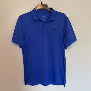 Nike Men's Dri-Fit Blue Polo Shirt